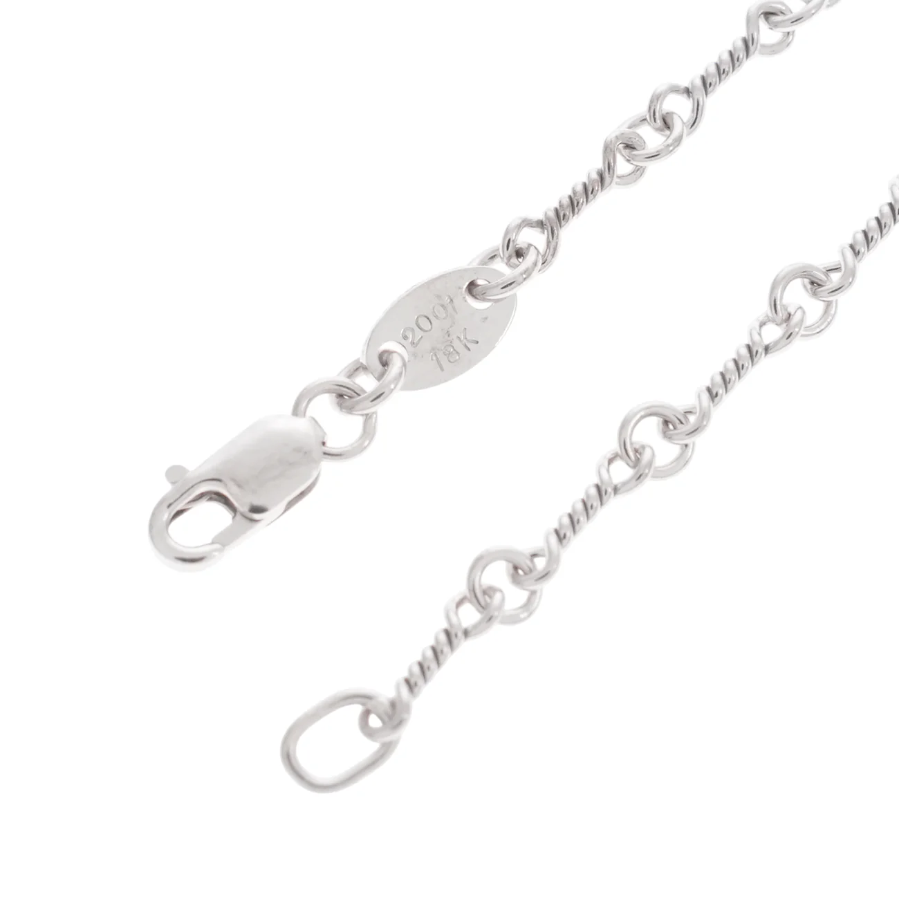 18KWG ツイストチェーン 24インチ T24 NECK CHAIN 【ホワイトゴールドネックレス チェーン】 - Image 4