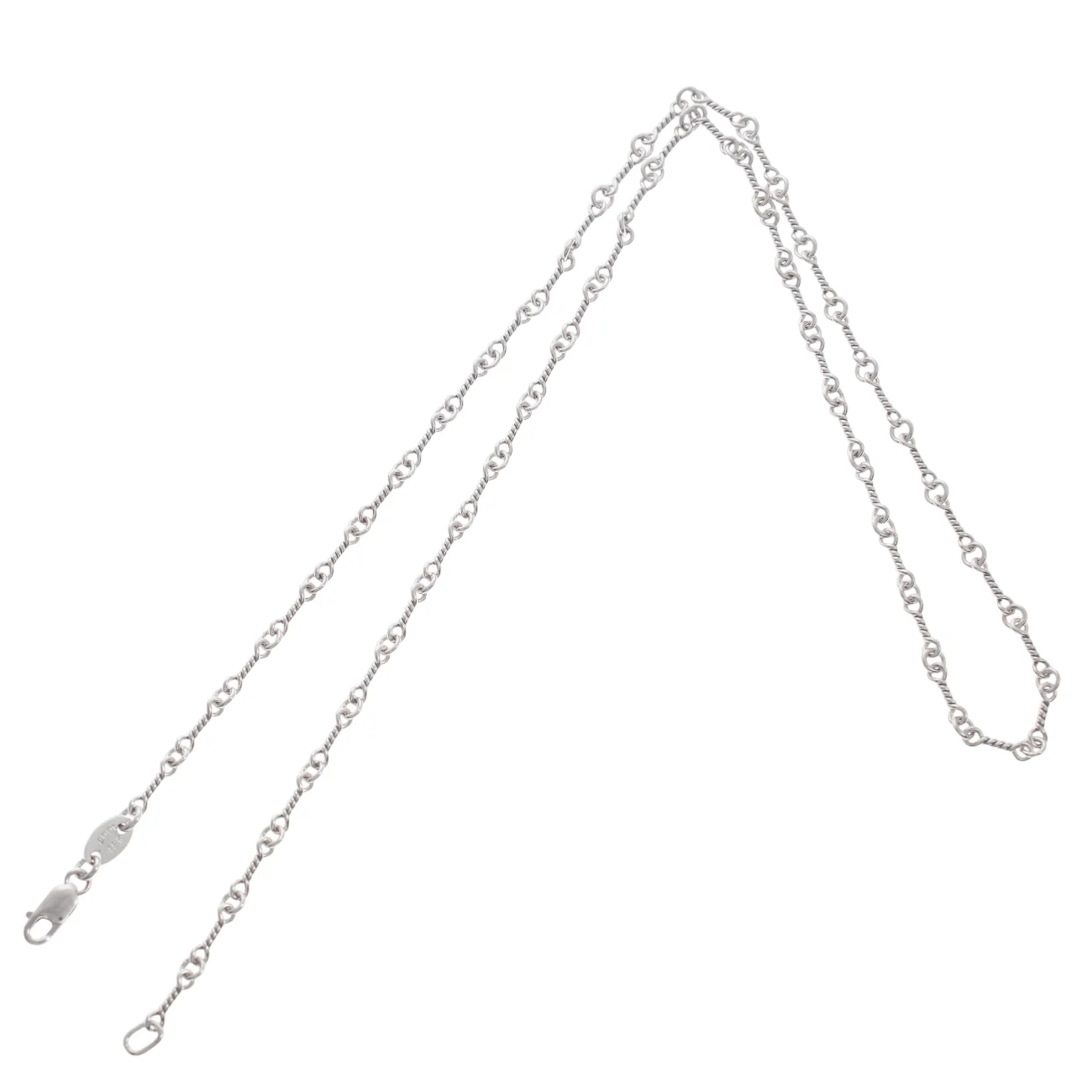 18KWG ツイストチェーン 18インチ T18 NECK CHAIN 【ホワイトゴールドネックレス チェーン】