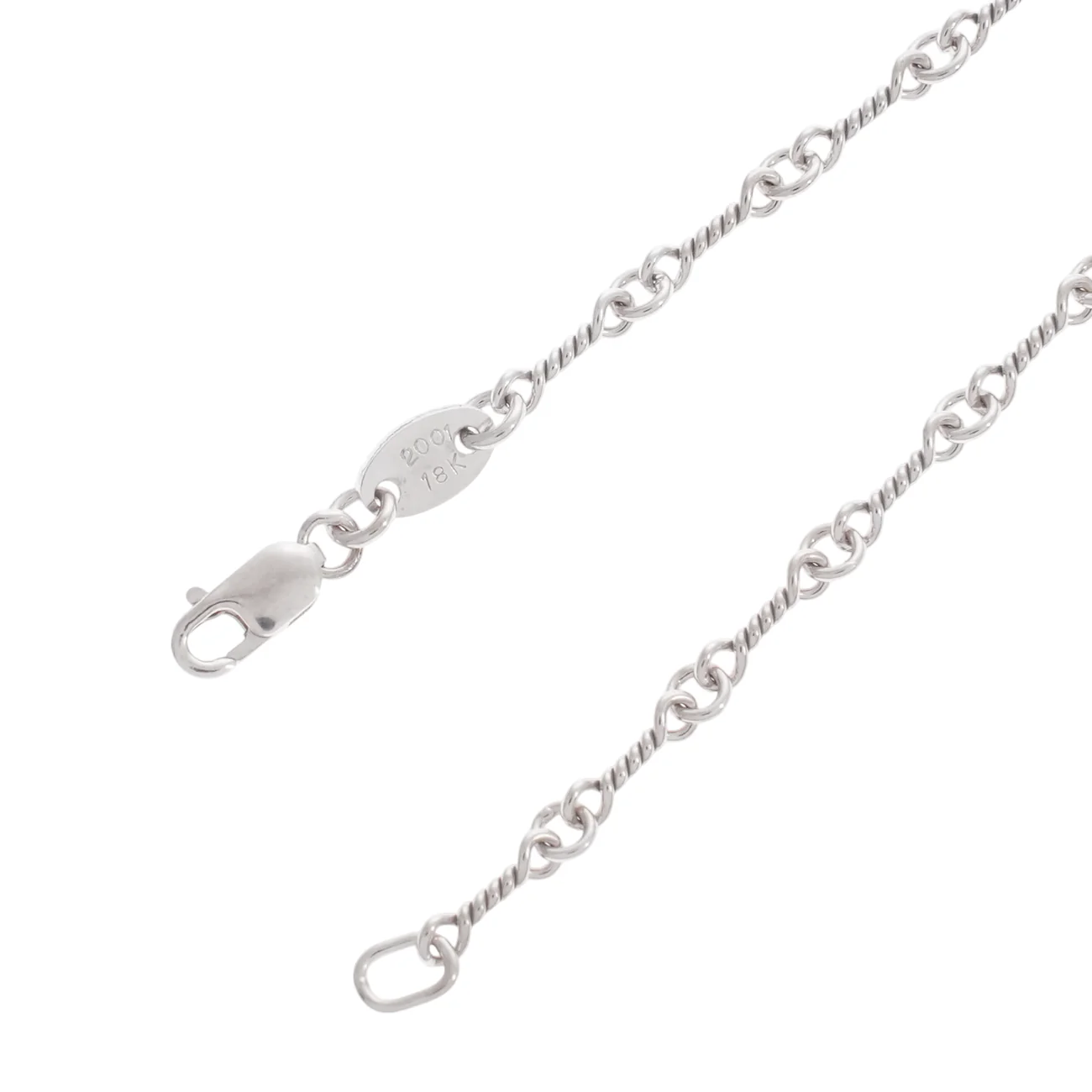 18KWG ツイストチェーン 18インチ T18 NECK CHAIN 【ホワイトゴールドネックレス チェーン】 - Image 2