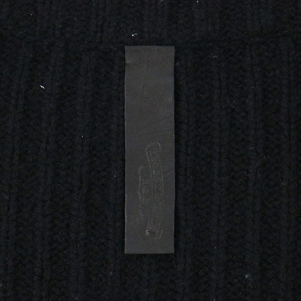 CHレザーパッチカシミアニットカーディガン M - Image 5