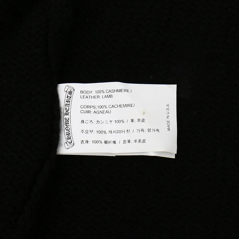 CHレザーパッチカシミアニットカーディガン M - Image 6