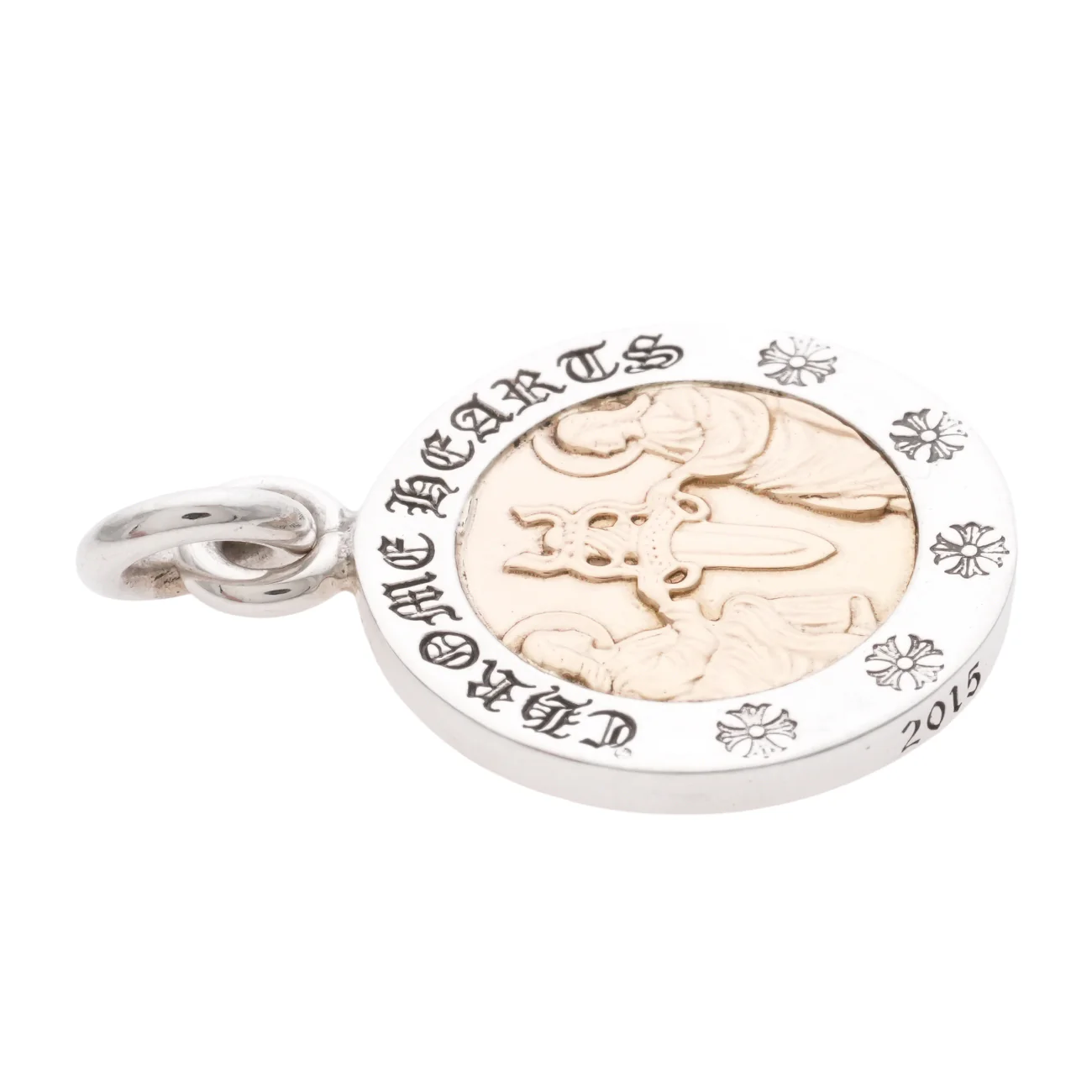 22K&925 エンジェルメダル ANGEL MEDAL 【ゴールドシルバー コンビネックレストップ チャーム】 - Image 3