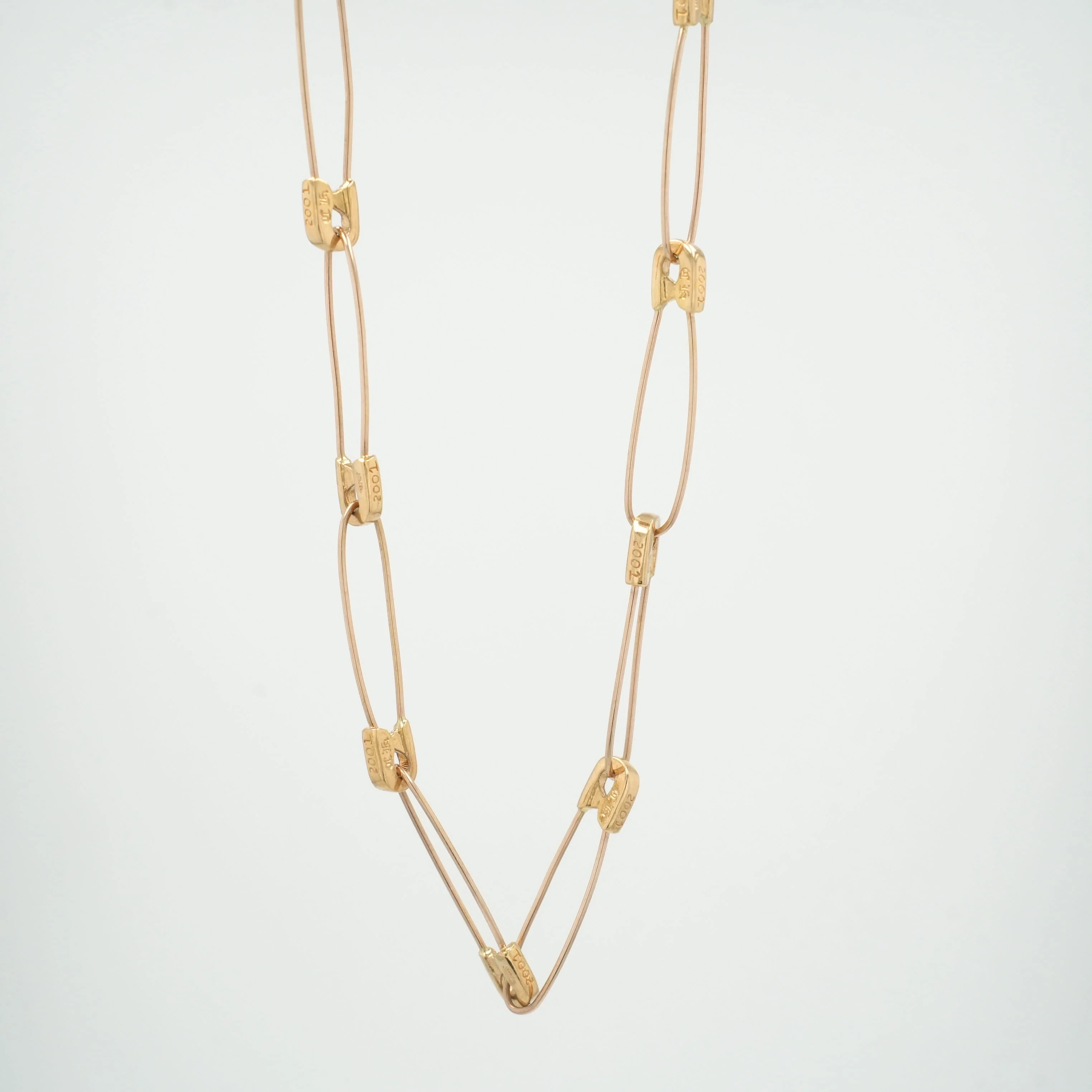 22K セーフティピンネックレス 20インチ SF20 SAFETY PIN NECK CHAIN 【ゴールドネックレス チェーン】
