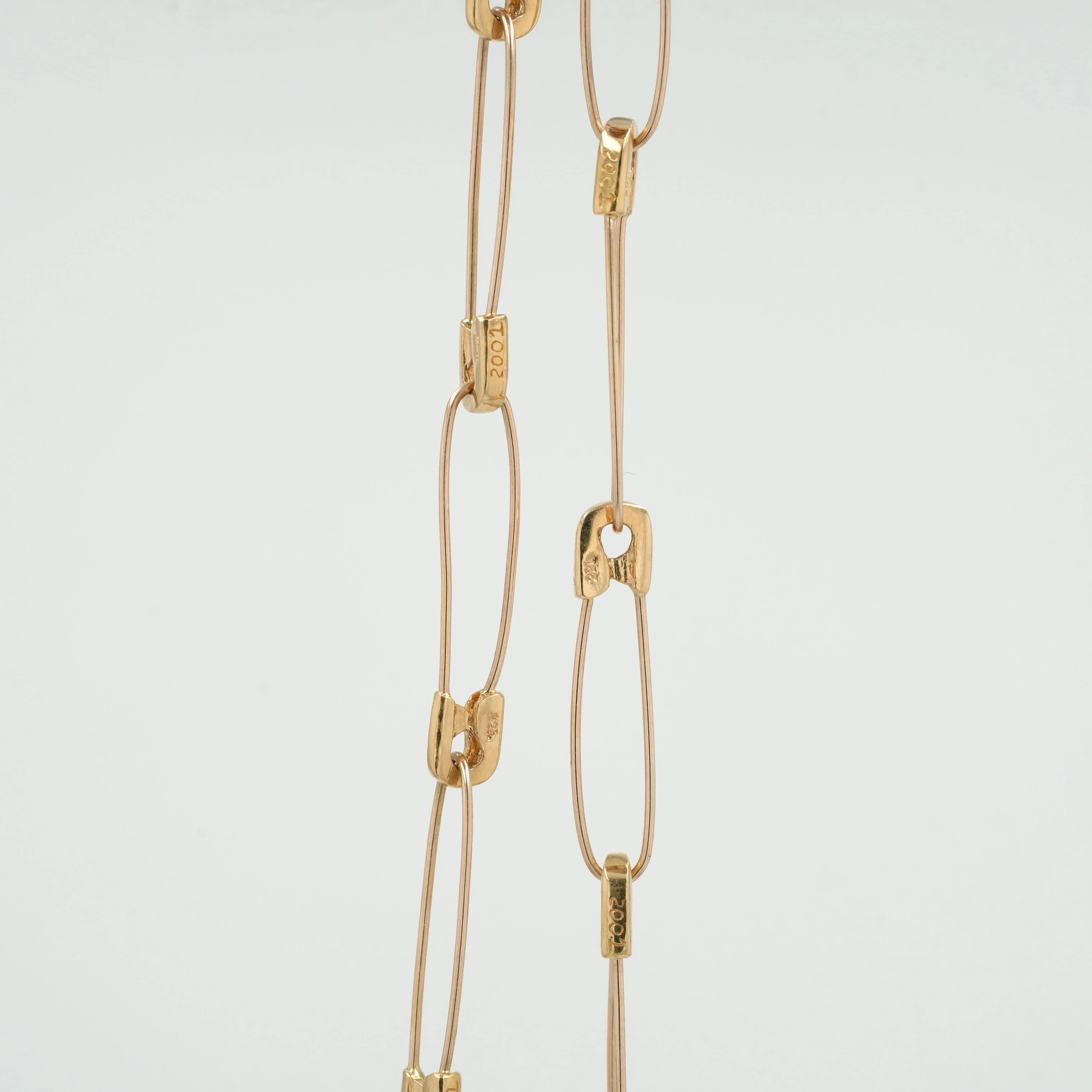 22K セーフティピンネックレス 20インチ SF20 SAFETY PIN NECK CHAIN 【ゴールドネックレス チェーン】 - Image 2