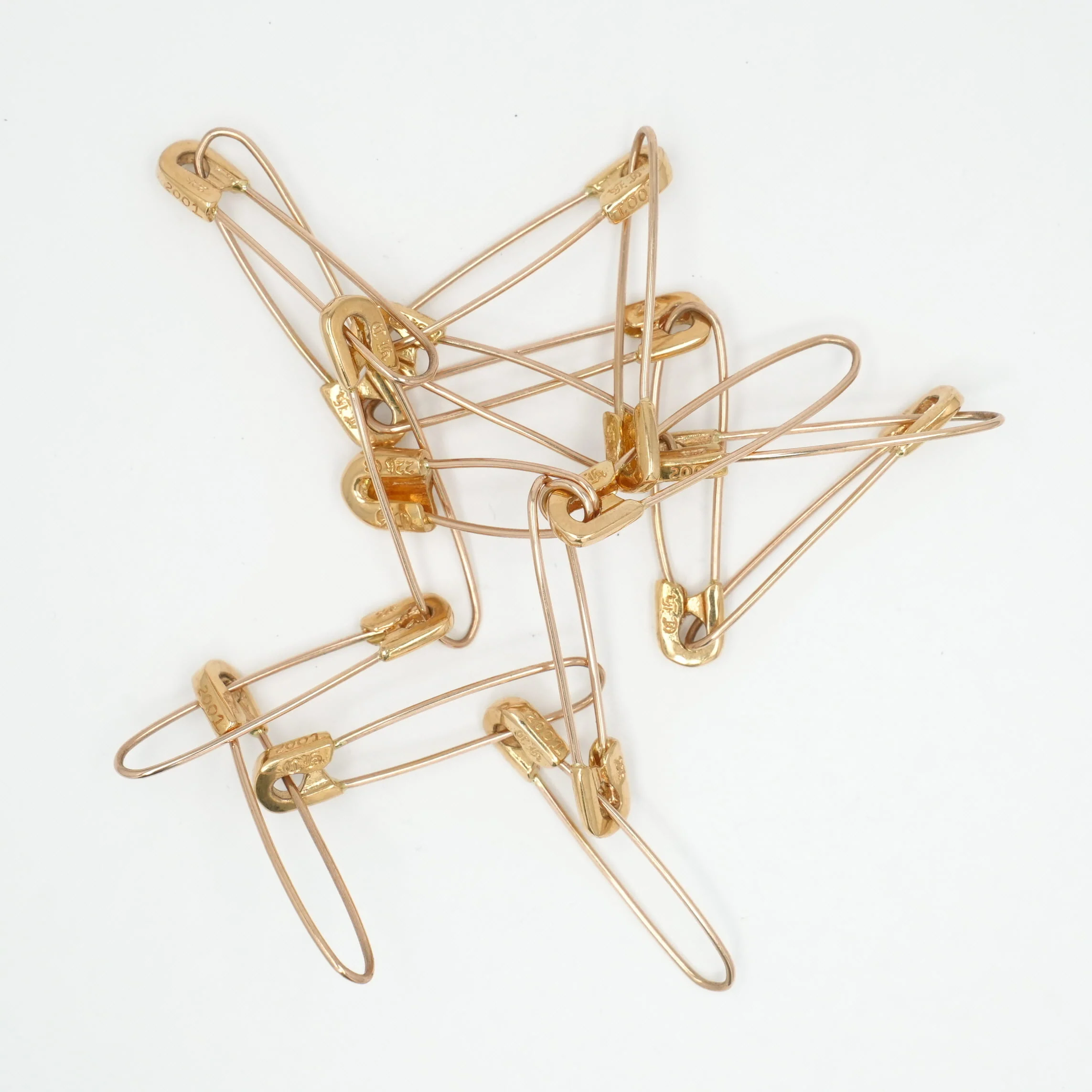 22K セーフティピンネックレス 20インチ SF20 SAFETY PIN NECK CHAIN 【ゴールドネックレス チェーン】 - Image 4