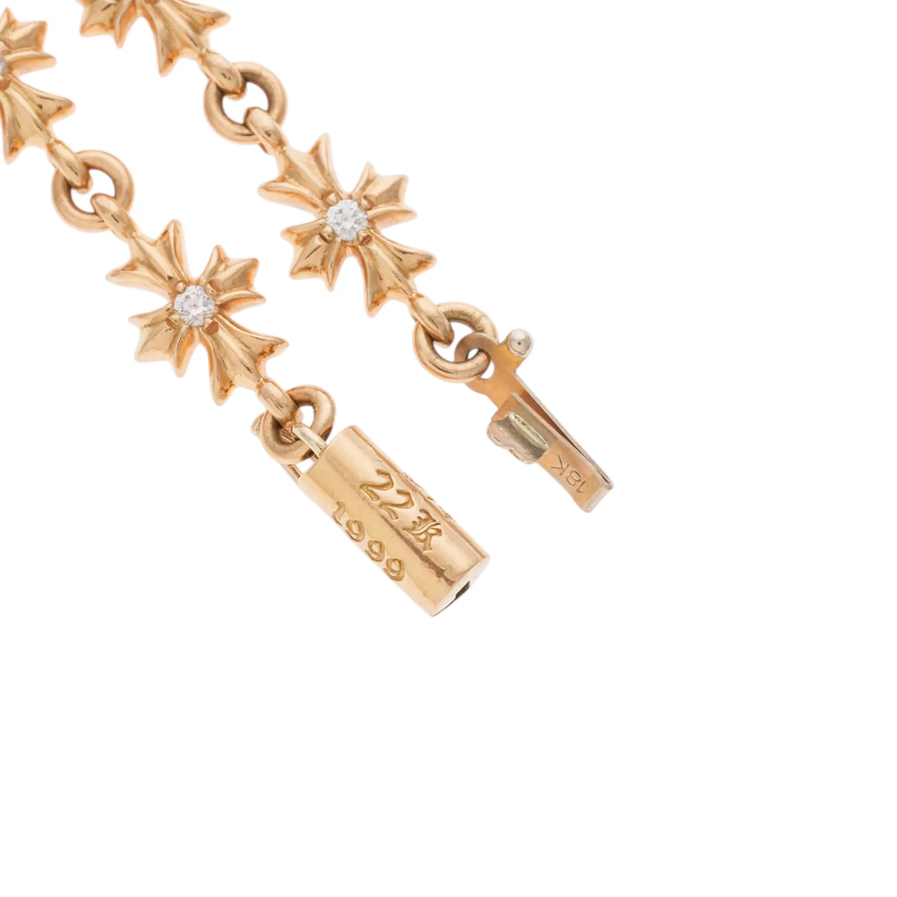 22K タイニーE CHプラス PAVE DIA TINY E CH PLUS 12LINK 【ゴールドブレスレット パヴェ ダイヤモンド】 - Image 4