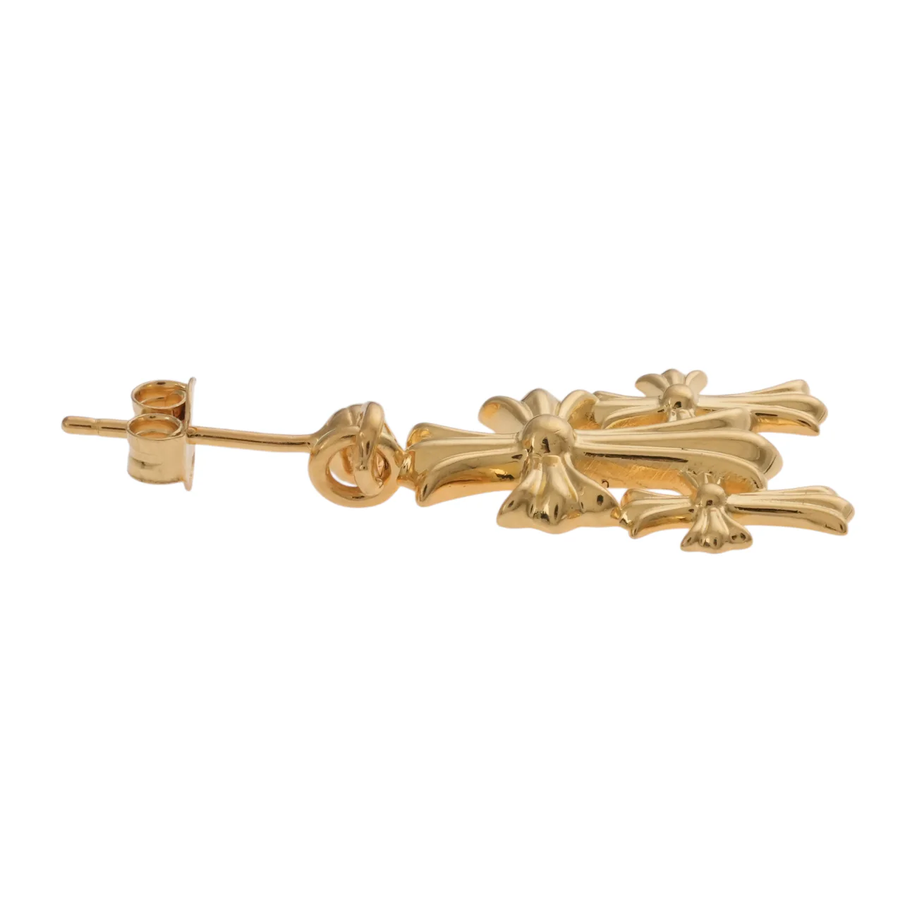 22K トリプルCHクロス ドロップ 3 CH CROSS DROP 【ゴールドピアス】 - Image 3