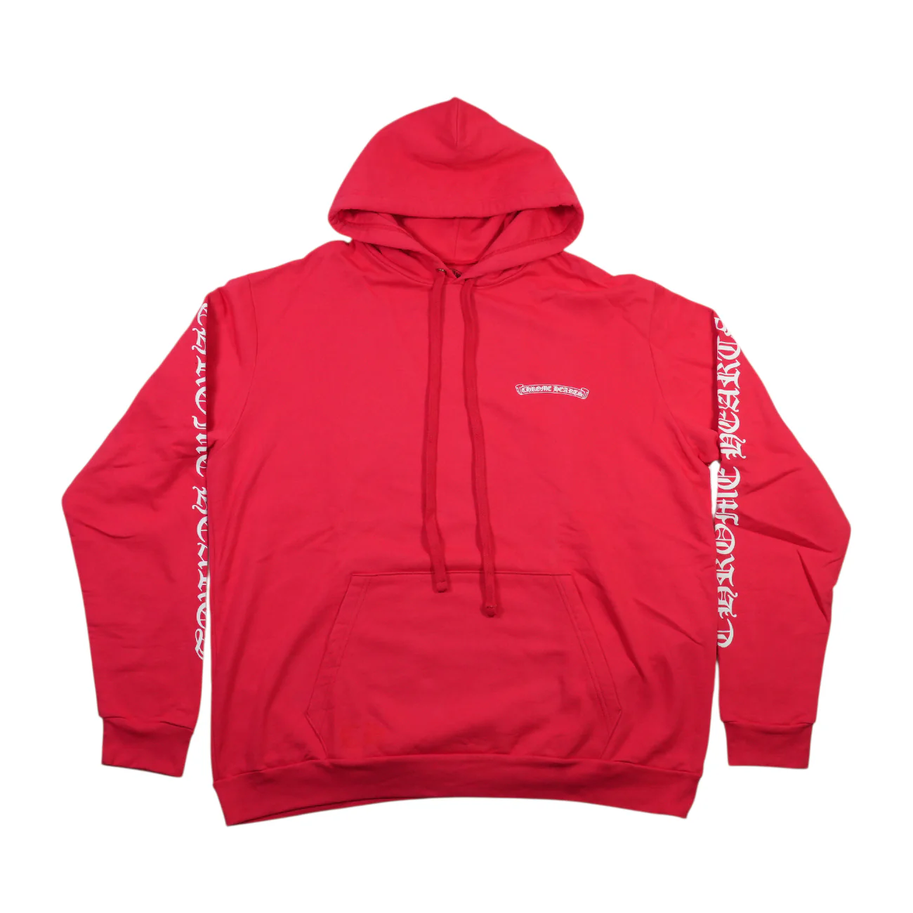 オンライン限定スクロールラベルバックプリント 【パーカー】【レッド】【新品】 SIZE:XL