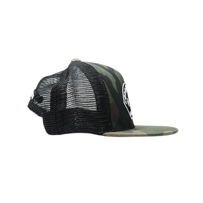 TRUCKER CAP セメタリー刺繍クロスボール付カモフラメッシュ帽子 - Image 3