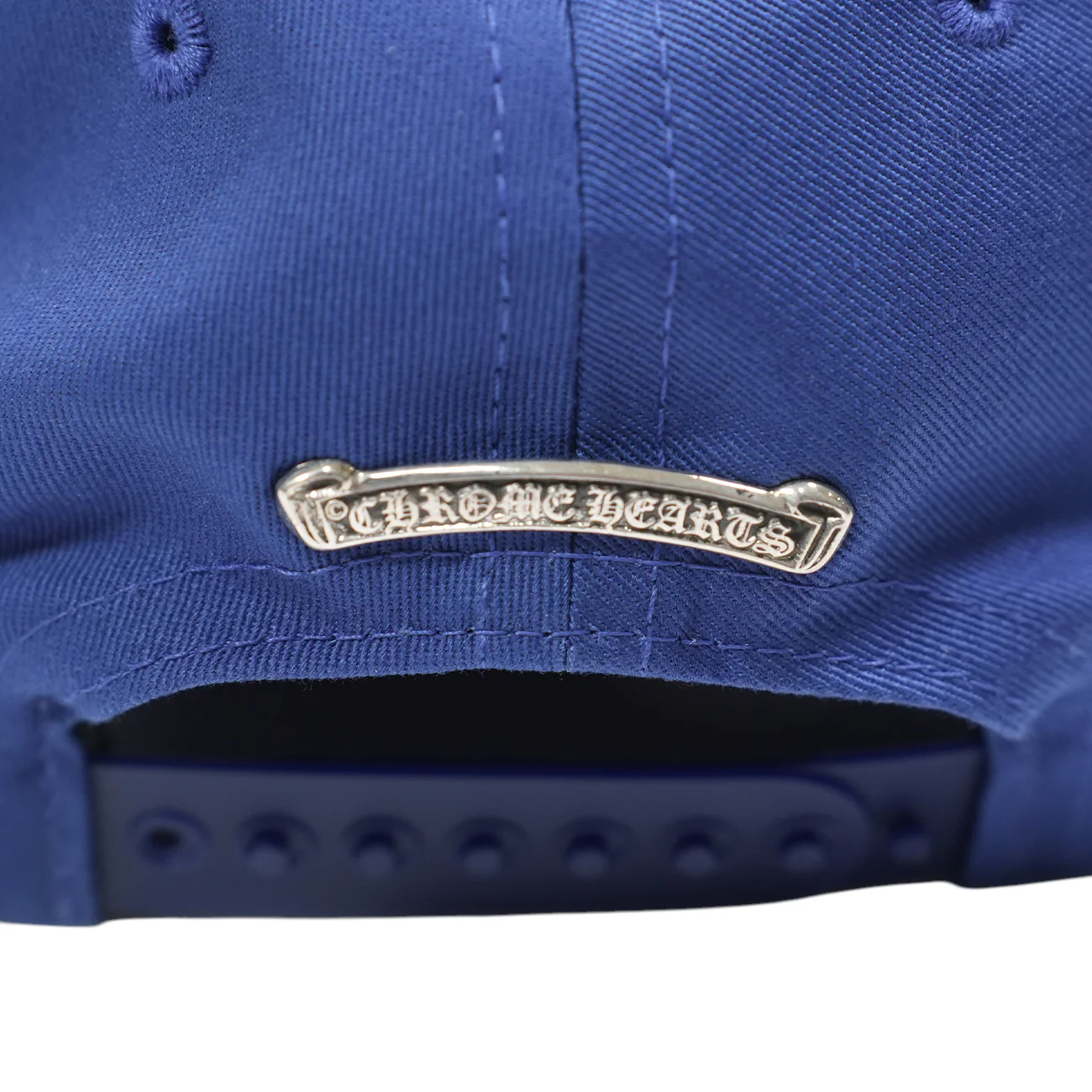 TRUCKER CAP トラッカーキャップ SPACEレザーパッチクロスボール付メッシュ帽子(ブルー×シルバー) - Image 5